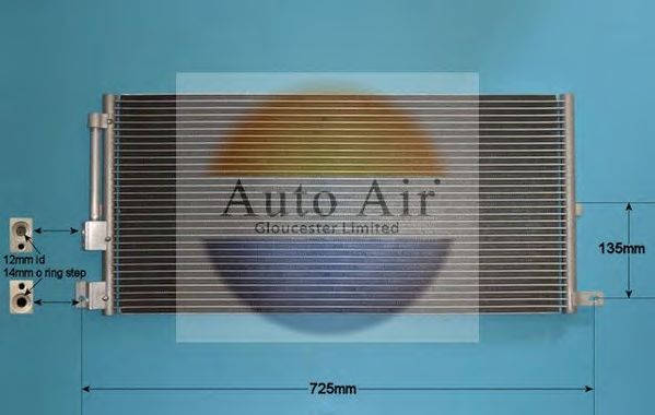 Конденсатор, кондиционер AUTO AIR GLOUCESTER 169002