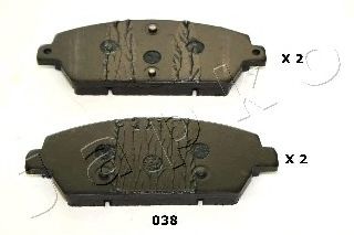 Комплект тормозных колодок, дисковый тормоз JAPKO 50038