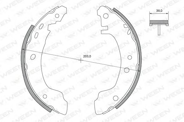Комплект тормозных колодок WEEN 152-2144