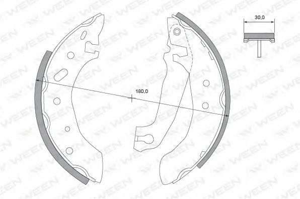 Комплект тормозных колодок WEEN 152-2227