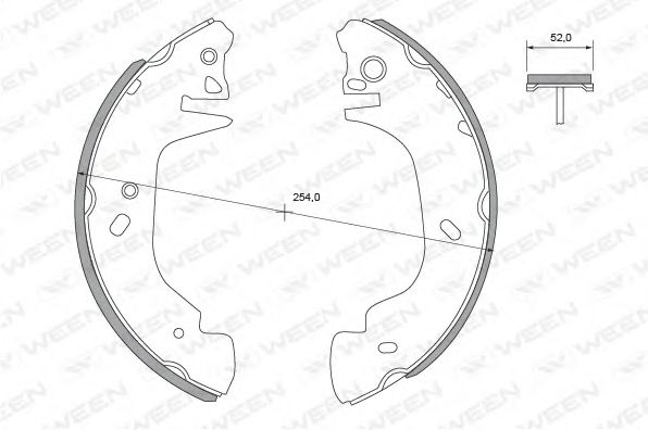 Комплект тормозных колодок WEEN 152-2412