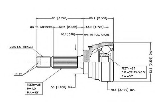 Шарнирный комплект, приводной вал VEMA 18440