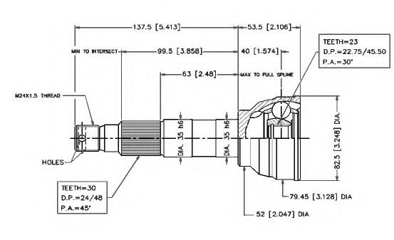 Шарнирный комплект, приводной вал VEMA 18489