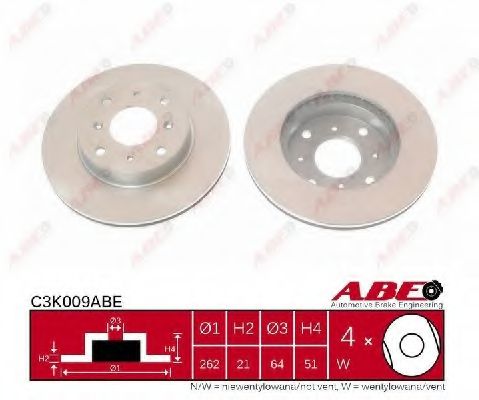 Тормозной диск ABE C3K009ABE