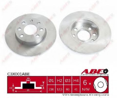 Тормозной диск ABE C3X001ABE