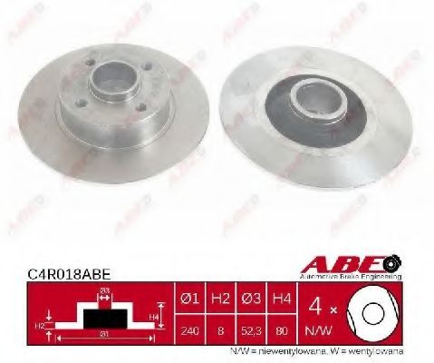 Тормозной диск ABE C4R018ABE