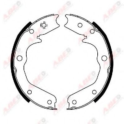 Комплект тормозных колодок, стояночная тормозная система ABE CRX001ABE