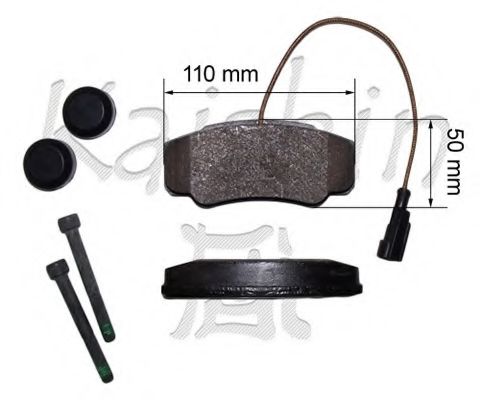 Комплект тормозных колодок, дисковый тормоз KAISHIN D10181