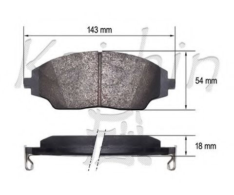 Комплект тормозных колодок, дисковый тормоз KAISHIN FK10188