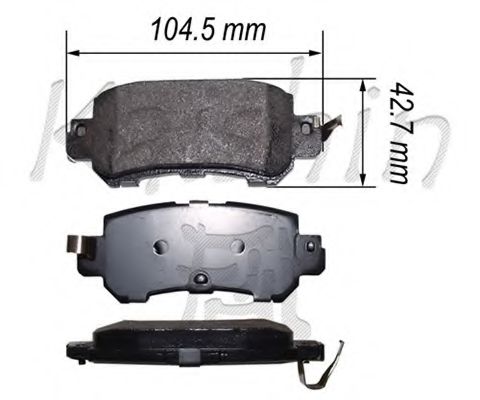 Комплект тормозных колодок, дисковый тормоз KAISHIN FK3156