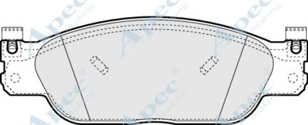 Комплект тормозных колодок, дисковый тормоз APEC braking PAD1132