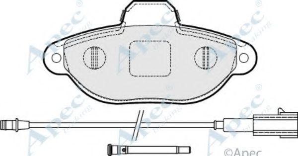 Комплект тормозных колодок, дисковый тормоз APEC braking PAD1627