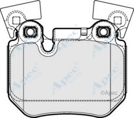 Комплект тормозных колодок, дисковый тормоз APEC braking PAD1682