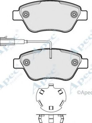 Комплект тормозных колодок, дисковый тормоз APEC braking PAD1775