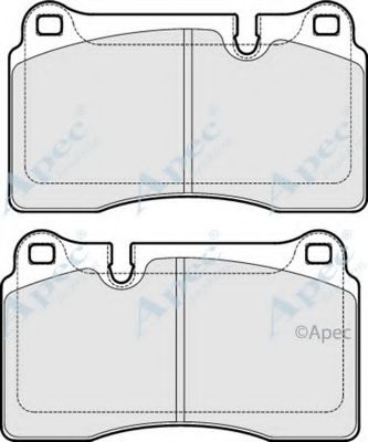 Комплект тормозных колодок, дисковый тормоз APEC braking PAD1777