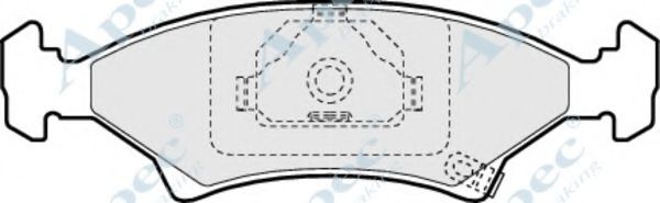 Комплект тормозных колодок, дисковый тормоз APEC braking PAD922