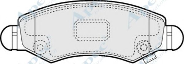 Комплект тормозных колодок, дисковый тормоз APEC braking PAD1418