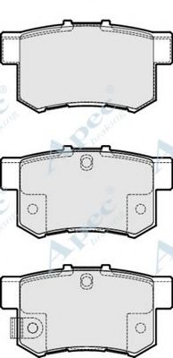 Комплект тормозных колодок, дисковый тормоз APEC braking PAD1828