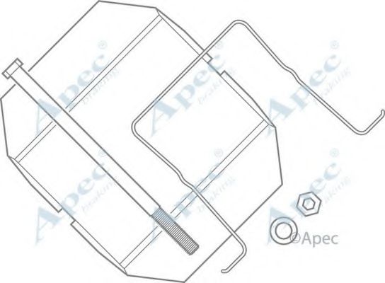 Комплектующие, тормозные колодки APEC braking KIT590