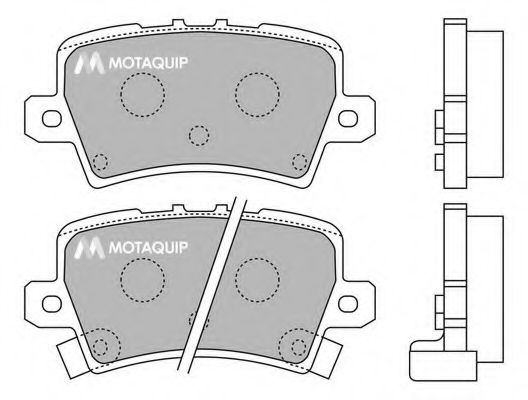 Комплект тормозных колодок, дисковый тормоз MOTAQUIP LVXL1296