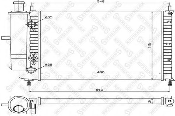 Радиатор, охлаждение двигателя BEHR 8MK376719531