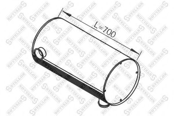 Средний / конечный глушитель ОГ STELLOX 82-03100-SX