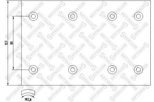 Комплект тормозных башмаков, барабанные тормоза STELLOX 17161