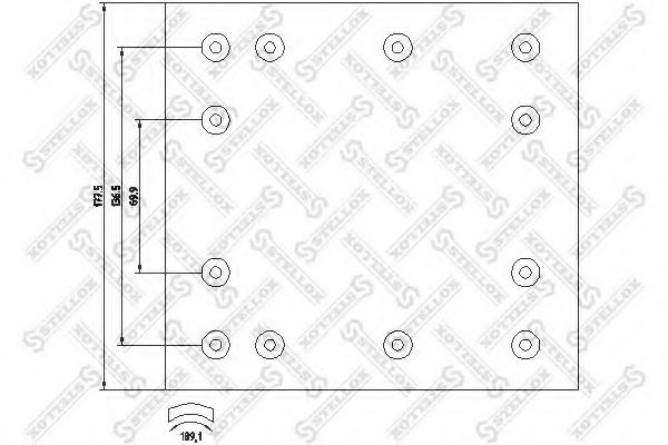 Комплект тормозных башмаков, барабанные тормоза STELLOX 85-00946-SX