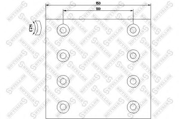 Комплект тормозных башмаков, барабанные тормоза STELLOX 19102