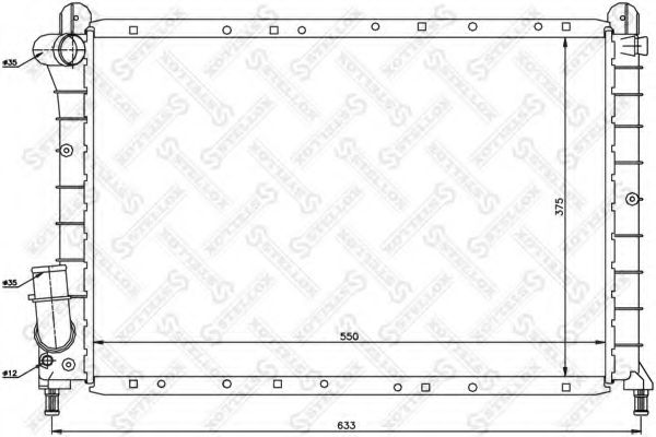 Радиатор, охлаждение двигателя STELLOX 10-25693-SX