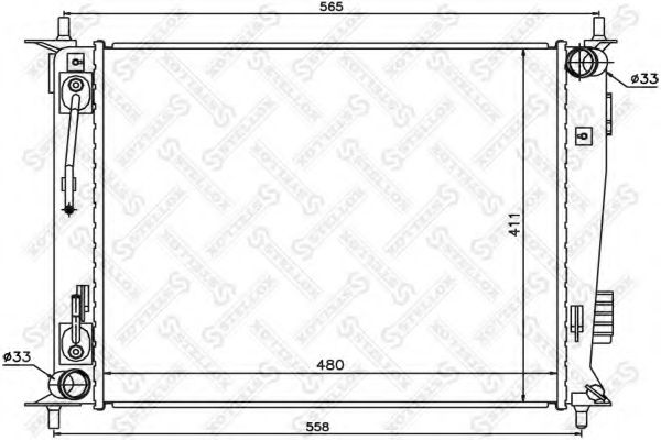 Радиатор, охлаждение двигателя STELLOX 10-26513-SX