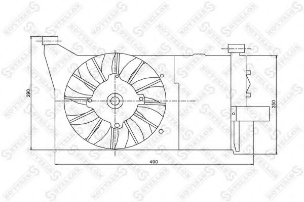 Вентилятор, охлаждение двигателя STELLOX 29-99092-SX