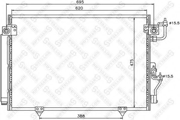 Конденсатор, кондиционер STELLOX 10-45138-SX