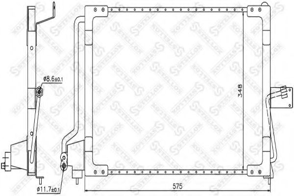 Конденсатор, кондиционер STELLOX 10-45140-SX