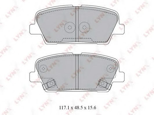 Комплект тормозных колодок, дисковый тормоз LYNXauto BD-3623