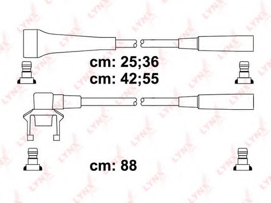 Комплект проводов зажигания LYNXauto SPC6344