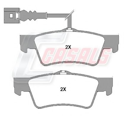 Комплект тормозных колодок, дисковый тормоз CASALS 24368