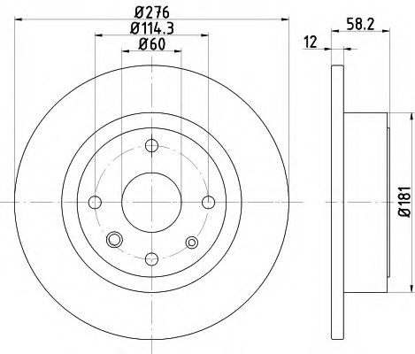 Тормозной диск HELLA PAGID 8DD 355 116-991