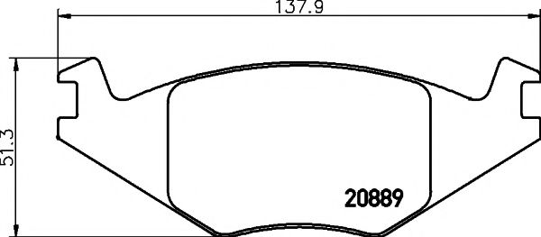 Комплект тормозных колодок, дисковый тормоз HELLA PAGID 8DB 355 017-491