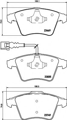 Комплект тормозных колодок, дисковый тормоз HELLA PAGID 8DB 355 021-221