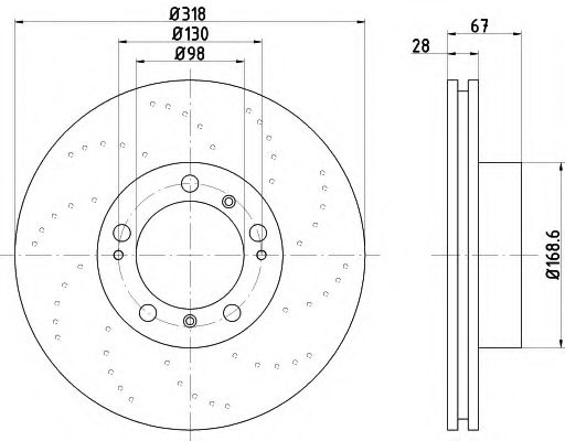 Тормозной диск HELLA PAGID 8DD 355 106-981