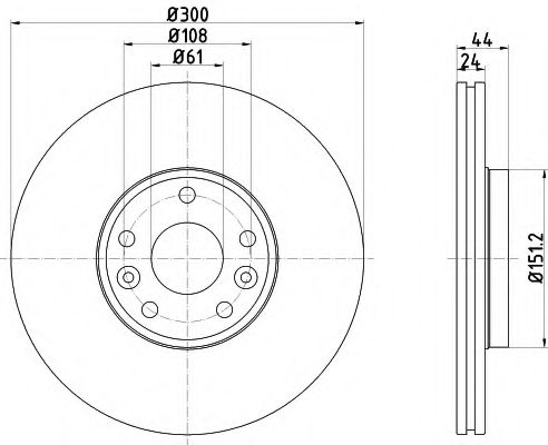 Тормозной диск HELLA PAGID 8DD 355 120-941