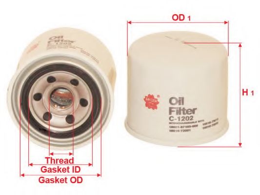 Масляный фильтр SAKURA  Automotive C1202