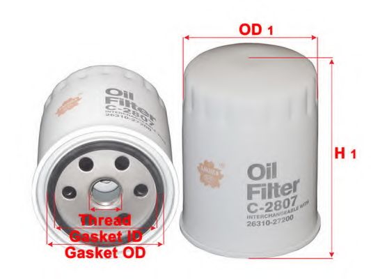 Масляный фильтр SAKURA  Automotive C-2807