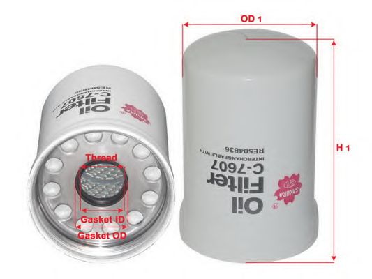 Масляный фильтр SAKURA  Automotive C-7607