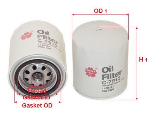 Масляный фильтр SAKURA  Automotive C-7913