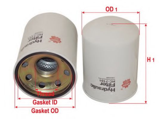 Фильтр, Гидравлическая система привода рабочего оборудования SAKURA  Automotive HC7101