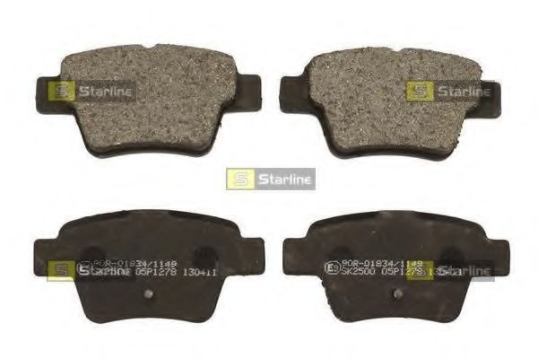 Комплект тормозных колодок, дисковый тормоз STARLINE BD S737