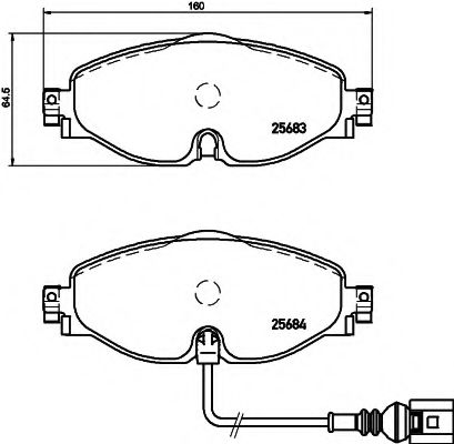 Комплект тормозных колодок, дисковый тормоз COBREQ N-298