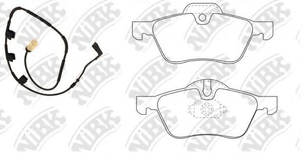 Комплект тормозных колодок, дисковый тормоз NiBK PN0186W
